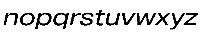 Pragmatica Next Extended Slanted Font LOWERCASE