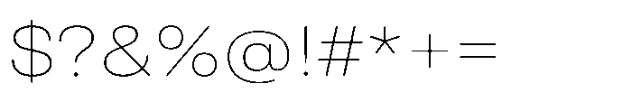 Pragmatica Next Extended Thin Font OTHER CHARS