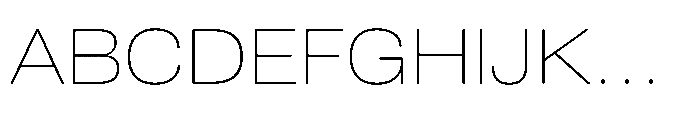 Pragmatica Next Extended Thin Font UPPERCASE