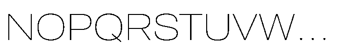 Pragmatica Next Extended Thin Font UPPERCASE