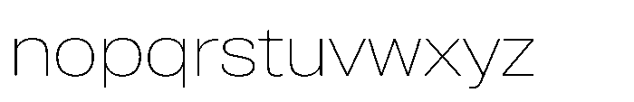 Pragmatica Next Extended Thin Font LOWERCASE