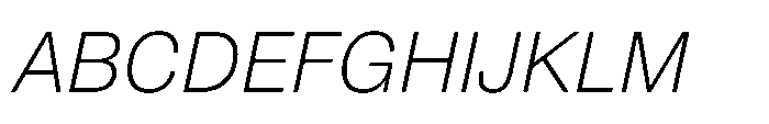 Pragmatica Next Extralight Slanted Font UPPERCASE