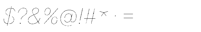 Pragmatica Next Hairline Slanted Font OTHER CHARS