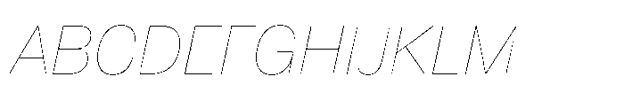 Pragmatica Next Hairline Slanted Font UPPERCASE