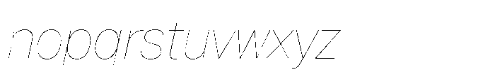 Pragmatica Next Hairline Slanted Font LOWERCASE