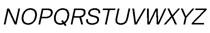 Pragmatica Next Light Slanted Font UPPERCASE