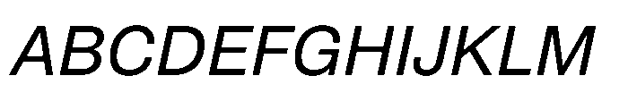 Pragmatica Next Slanted Font UPPERCASE
