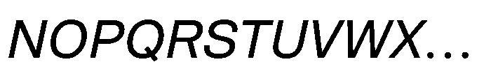 Pragmatica Next Slanted Font UPPERCASE