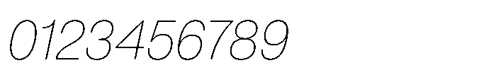 Pragmatica Next Thin Slanted Font OTHER CHARS