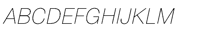 Pragmatica Next Thin Slanted Font UPPERCASE