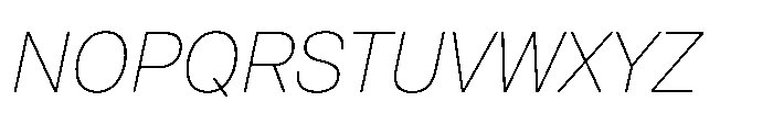 Pragmatica Next Thin Slanted Font UPPERCASE