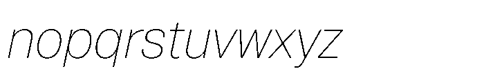 Pragmatica Next Thin Slanted Font LOWERCASE