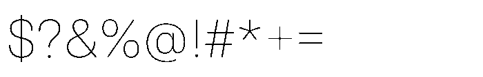 Pragmatica Next Thin Font OTHER CHARS