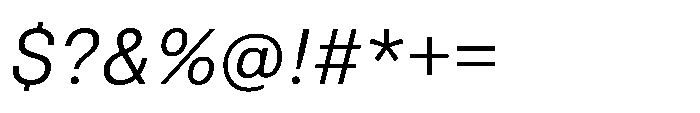 Pragmatica Next VF Slanted Font OTHER CHARS