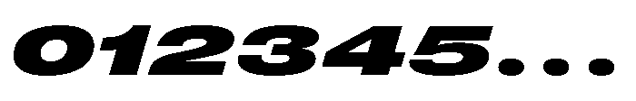 Pragmatica Next Wide Black Slanted Font OTHER CHARS