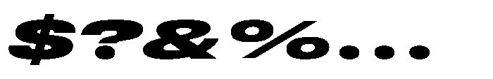 Pragmatica Next Wide Black Slanted Font OTHER CHARS