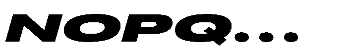Pragmatica Next Wide Black Slanted Font UPPERCASE
