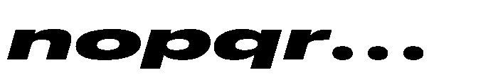 Pragmatica Next Wide Black Slanted Font LOWERCASE