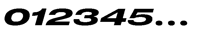 Pragmatica Next Wide Bold Slanted Font OTHER CHARS