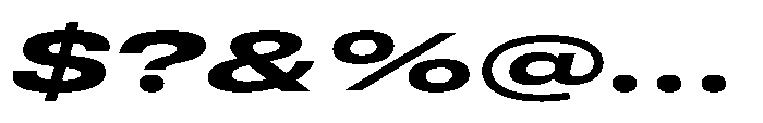 Pragmatica Next Wide Bold Slanted Font OTHER CHARS