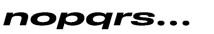Pragmatica Next Wide Bold Slanted Font LOWERCASE