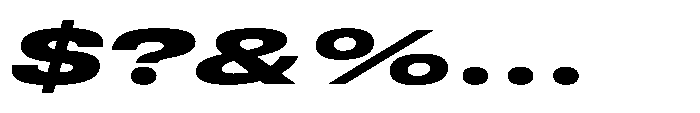 Pragmatica Next Wide Extra Bold Slanted Font OTHER CHARS