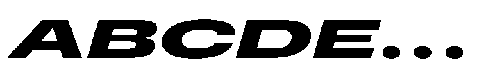 Pragmatica Next Wide Extra Bold Slanted Font UPPERCASE