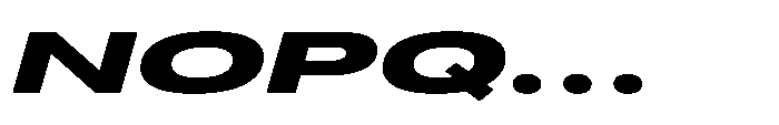 Pragmatica Next Wide Extra Bold Slanted Font UPPERCASE