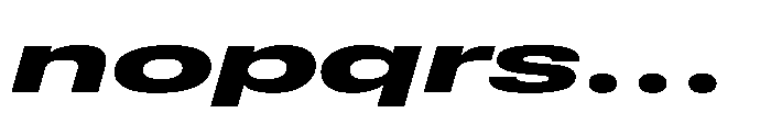 Pragmatica Next Wide Extra Bold Slanted Font LOWERCASE