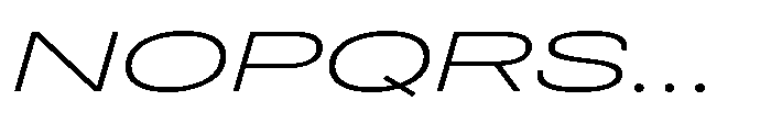 Pragmatica Next Wide Extralight Slanted Font UPPERCASE