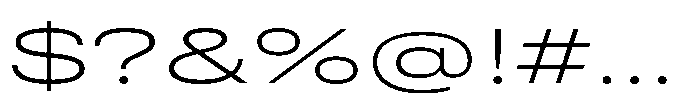 Pragmatica Next Wide Extralight Font OTHER CHARS