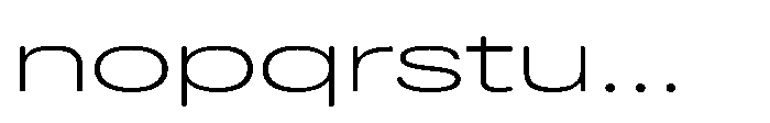 Pragmatica Next Wide Extralight Font LOWERCASE