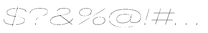 Pragmatica Next Wide Hairline Slanted Font OTHER CHARS