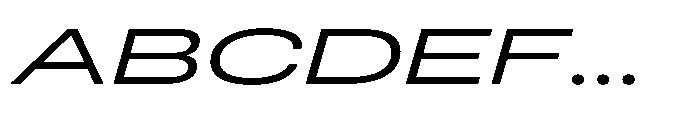 Pragmatica Next Wide Light Slanted Font UPPERCASE