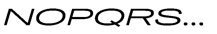 Pragmatica Next Wide Light Slanted Font UPPERCASE