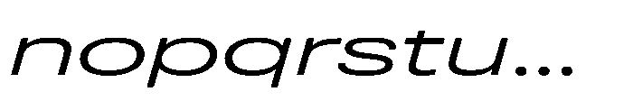 Pragmatica Next Wide Light Slanted Font LOWERCASE