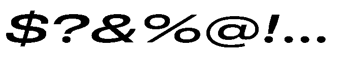 Pragmatica Next Wide Medium Slanted Font OTHER CHARS