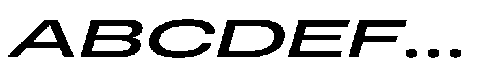 Pragmatica Next Wide Medium Slanted Font UPPERCASE