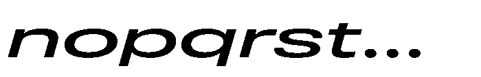 Pragmatica Next Wide Medium Slanted Font LOWERCASE