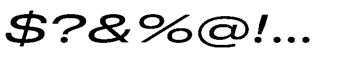 Pragmatica Next Wide Slanted Font OTHER CHARS