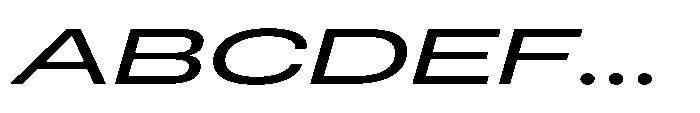 Pragmatica Next Wide Slanted Font UPPERCASE