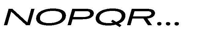 Pragmatica Next Wide Slanted Font UPPERCASE