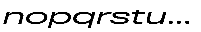 Pragmatica Next Wide Slanted Font LOWERCASE