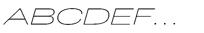 Pragmatica Next Wide Thin Slanted Font UPPERCASE