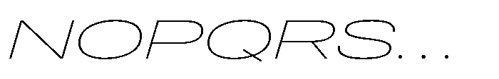 Pragmatica Next Wide Thin Slanted Font UPPERCASE