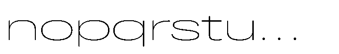 Pragmatica Next Wide Thin Font LOWERCASE