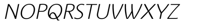 Pragnea Light Italic Font UPPERCASE
