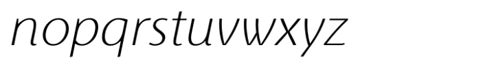 Pragnea Light Italic Font LOWERCASE
