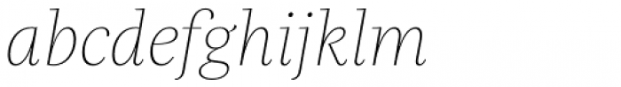 Praho Pro Thin Italic Font LOWERCASE