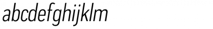 Praktika Condensed Italic Font LOWERCASE